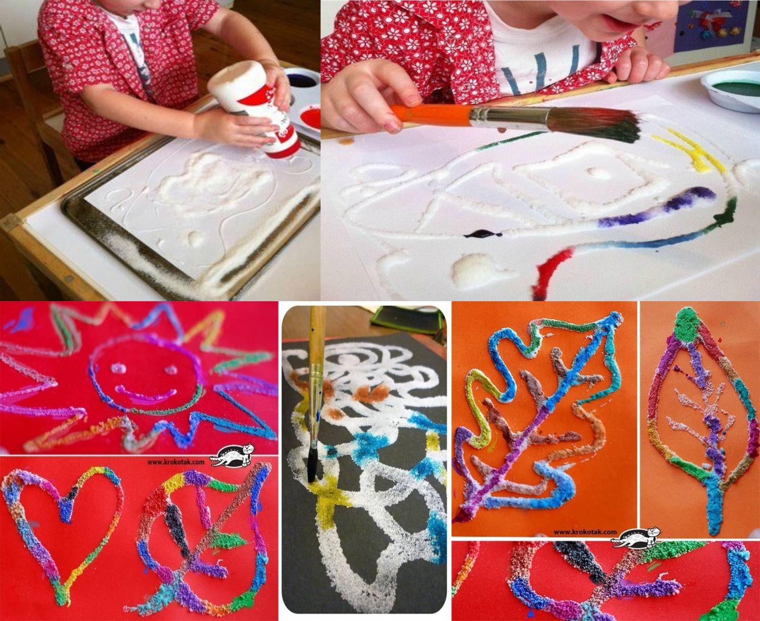 Рисунок с клеем и солью Рисунок с клеем и солью